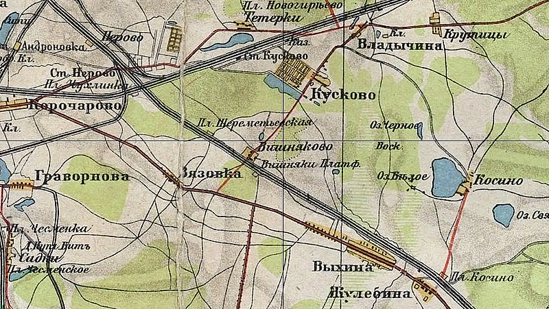 Карта перово 1950 года