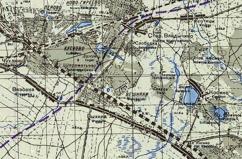 Карта перово 1950 года